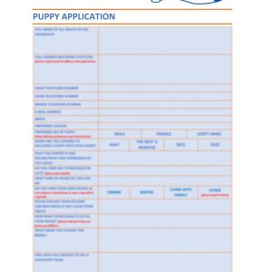Puppy Screening Application Form