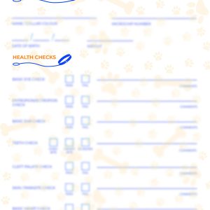 Vet Health Check Sheets