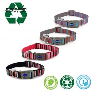 Striped 'Made From' Collars (from recycled plastic bottles)