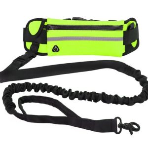 Reflective Hands Free Dog Lead for Running/Walking with Neoprene Waist Bag