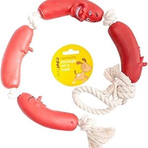 Sausage on a Rope Dog Toy