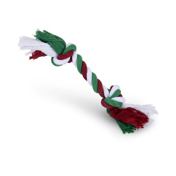 Tri-Coloured Christmas Rope Toy - Image 3