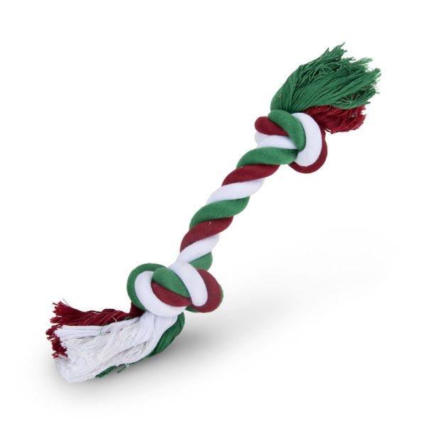 Tri-Coloured Christmas Rope Toy - Image 4