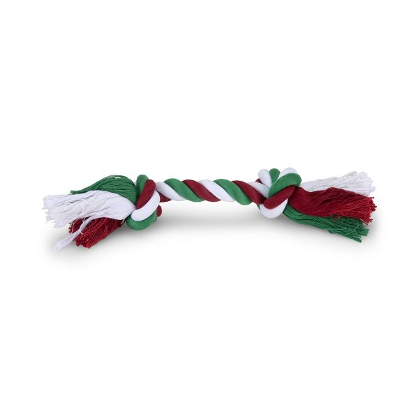 Tri-Coloured Christmas Rope Toy